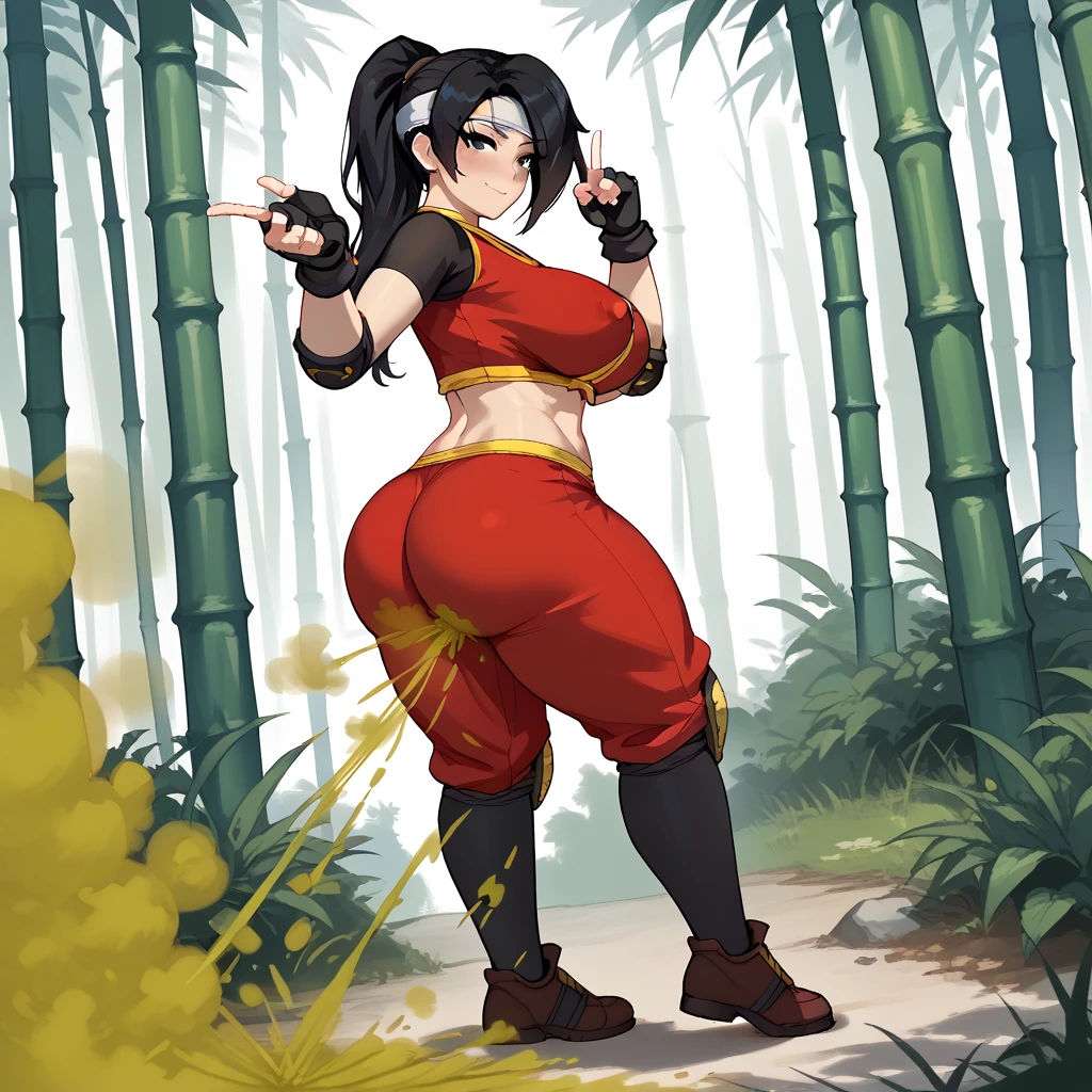 lei kugo live a live, qipao, chinese clothes, traditional clothes, action pose, full body, brown hair, braided hair, scars on face, martial arts, action pose,lei kugo, live a live, (1girl), medium breasts, ((red chinese clothes)), wanderer, traditional clothes, fighter clothes, gauntlets, elbow gloves, fingerless gloves, stockings, full body,(( brown hair)), ponytail, braided hair, (((scars on face)) , hourglass figure, female, clean face, human head, human proportion, good proportion, normal body shape, action pose, martial arts, kung fu, background, mountain, imperial chinese,