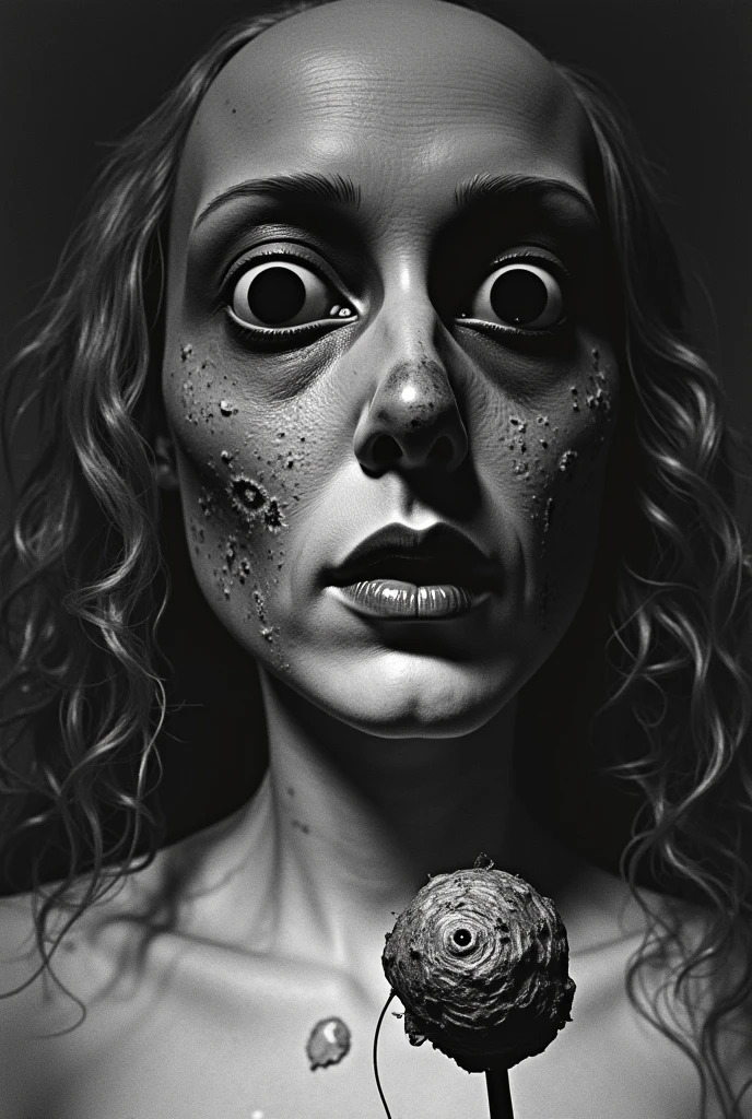 vintage black and white photography, sinister photo, ( ( ( Horror art ) ) ), gloomy vibes, horror, nightmare atmosphere, evokes disturbing elements, horizontal aspect, homemade, must disturb the viewer, grain and loud noise, bad quality,

