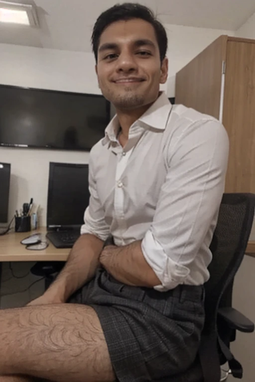 A sexy Pakistani Muslim man wearing casual shirt, handsome face, detailed eyes, great hair, homoerotic, nsfw, masterpiece, posing for photo shoot ,penis