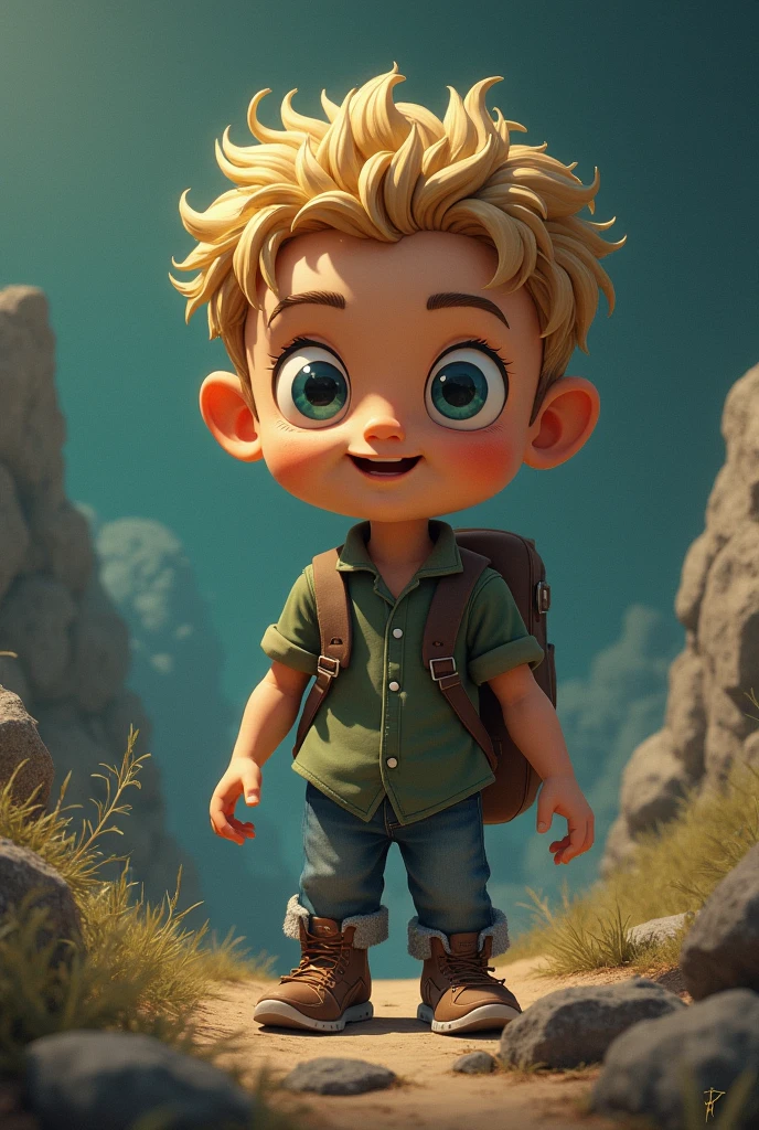 From a weak guy who had a difficult hood and who suffered from academic difficulties until everything changed when he found a rock that allowed him to cross several different worlds. 
It should be a bit comical and educational and inspiring. 