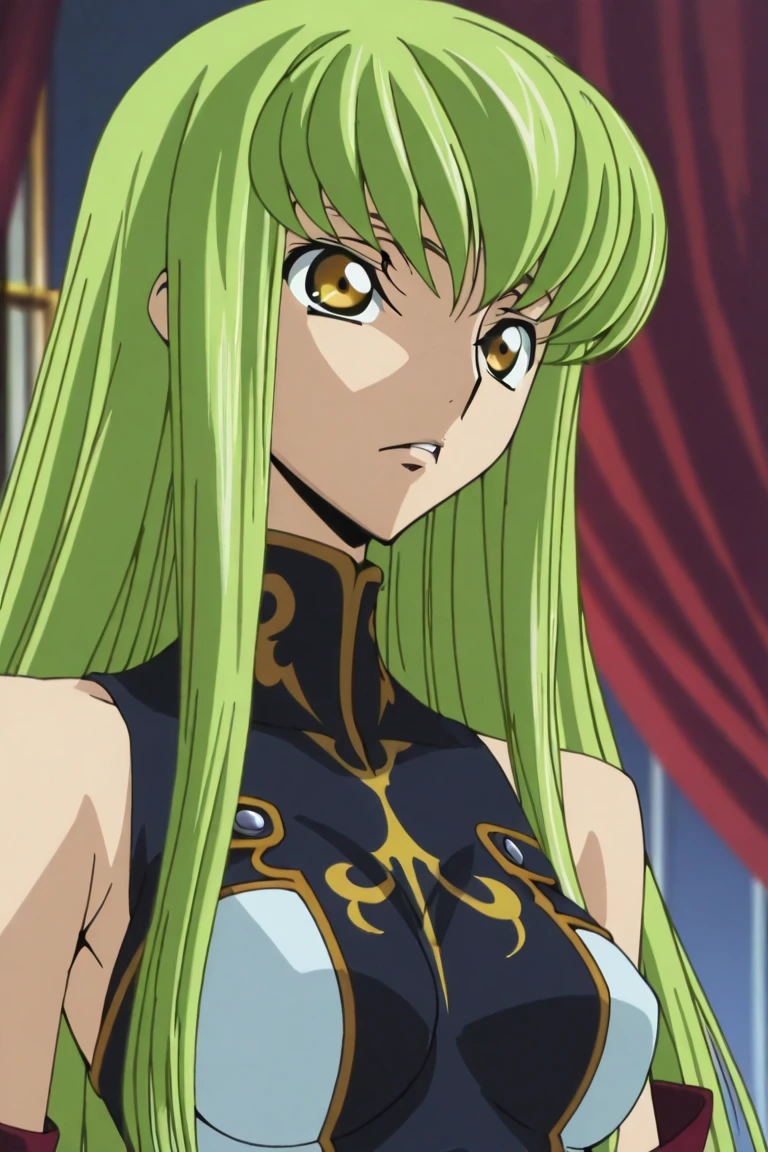 a woman with green hair and a green wig is standing in front of a tree, anime girl named lucy, the godess hera looking angry, scales covering her chest, rogue anime girl, nefarious smirk, anime monster girl, aqua from konosuba, scales on her chest, female anime character, wearing shiny breastplate, as an anime character