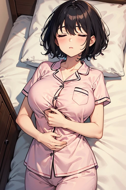 (1 person、alone), Beautiful woman, detailed face, (High-definition and beautiful eyes)、(Anatomically perfect body), Slender、White nurse uniform、Japanese style nurse uniform, Knee-length dress、nurse、(Lying on the bed:1.3), (Lift your legs, Bend your knees)、(Pussy juice:1.1), The legs are thin、18-year-old、(Highest quality)、Black Hair, (8K, High resolution)、(shy:1.4)、medium breast, (steam:1.1), (embarrassed:1.3), show off nipples under shirt, (Wide Shot)