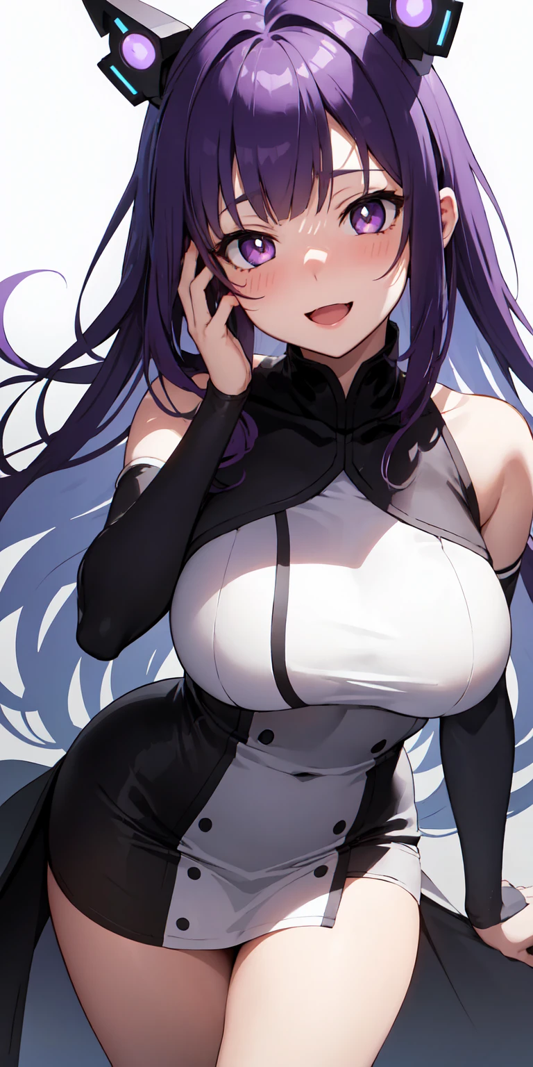 Kusanagi&#39;s portrait_motoko, The is very detailed, 詳細な目, 详细的脸, Purple colored hair, red eyes,Anime style woman wearing black tights， anime《Fantasma na Concha》Curly, kusanagi, Misato Katsuragi, Inspired by Morikage Hisumi, anime, Fantasma na Concha, Ghost in the Shell style,seductive anime girls, Anime cute art style, smooth anime cg art, thicc, Anime girl wearing black dress, photorealistic anime girl rendering, ECCHI anime style, realistic anime 3D style, attractive anime girls, [ 4K digital art ]!!