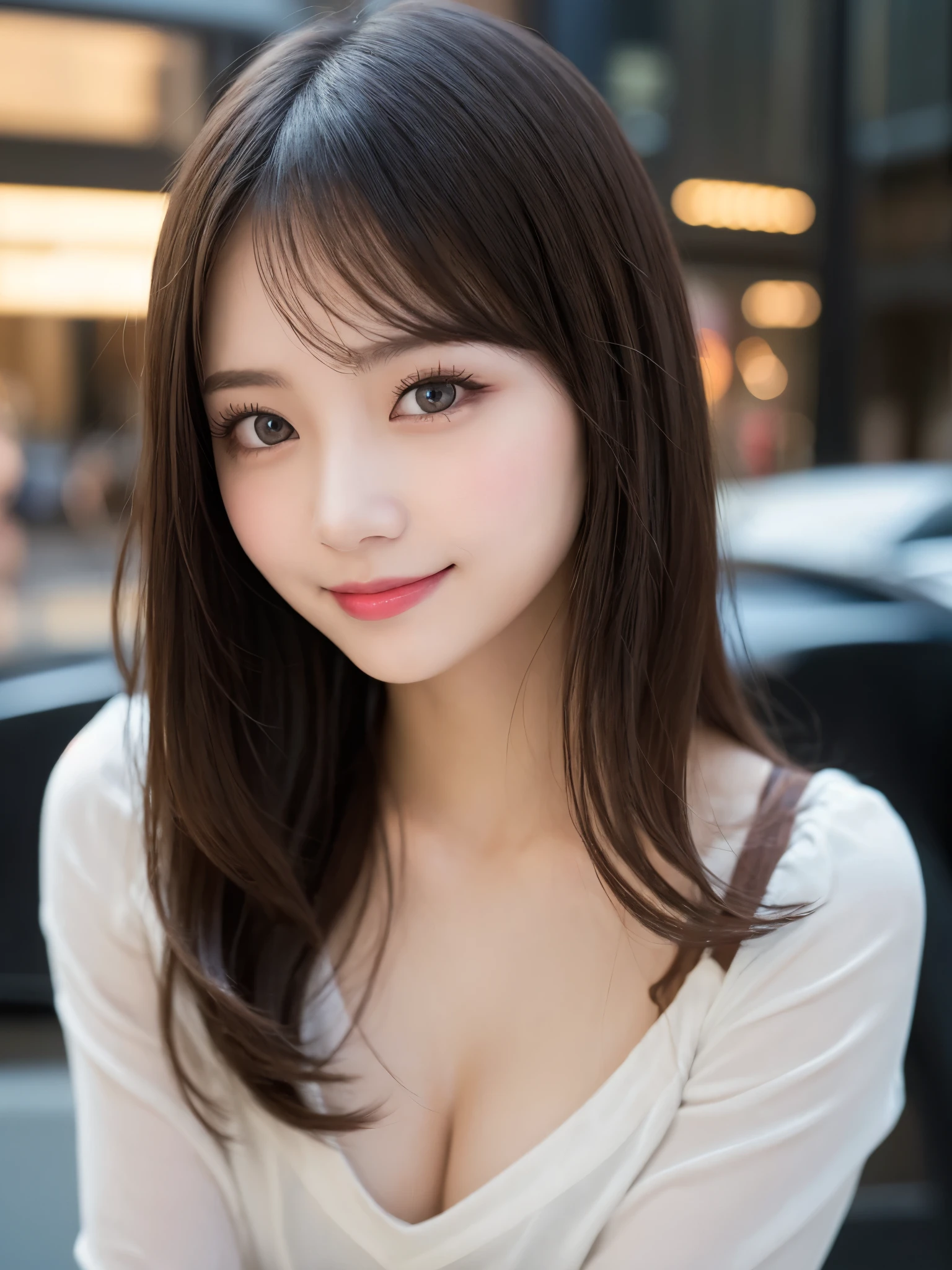 table top, highest quality, figure, Super detailed, small details, High resolution, 8k wallpaper, 完璧なダイナミックな構figure, detailed and beautiful eyes, ，shoulder extension,bob hair, middle of chest, natural color lips, random sexy poses,smile,20 year old girl,Huge ,coffee shop,bitter,chest exposure,Completely naked