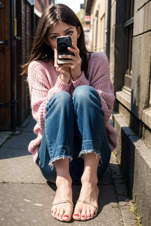 ulzzang -6500-v1.1, (Raw foto:1.2), (Photorealsitic:1.4), a beautiful detailed girl, extremely detailed eye and face, beatiful detailed eyes, Ridiculous, unbelievable Ridiculous, huge filesize, ultra-detailliert, hight resolution, ighly detailed, top-quality, masterpiece, Kemomimi, ((bury your face in your scarf)), (((Japan schoolgirl uniform))), illustratio, ighly detailed, nffsw, unification, 8k wallpaper, astonishing, finely detail, masterpiece, top-quality, Highly detailed ticker uniform 8K wallpaper, face lights、Cinematographic lighting、1girl in、sixteen years old、(witheout panties)、((dynamicposes)))、(camel's toe)、(half)、(Crooked knees and legs sitting))