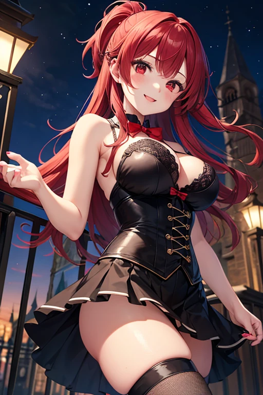 ((Currently, a cute and beautiful woman is changing her underwear)), ((22-year-old beauty)), ((embarrassed smile)), ((luscious long hair)), ((miniskirt)), (( Gradient Eyes)), ((Background is a city night view)), Attractive Makeup, Scenery, NFSW, UHD, Retina, Masterpiece, Accurate, Anatomical, Scientifically Correct, Textured Skin, Super Detail, High Detailed, High Quality, Award Winning, Top Quality, High Definition, 1080P, HD, 4K, 8k, 16k