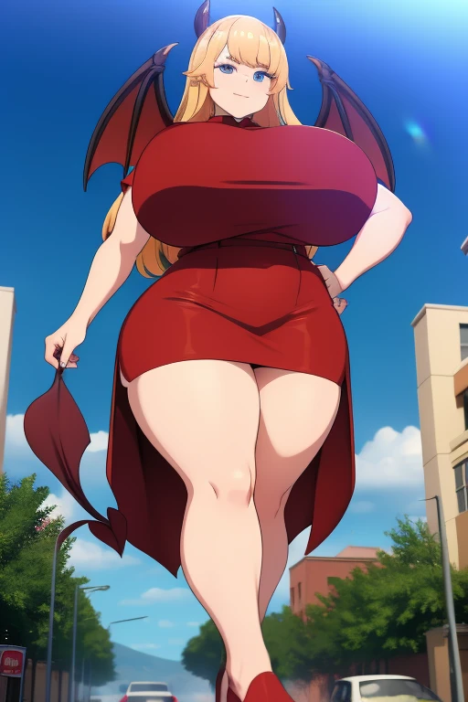 (masterpiece, best quality, highly detailed), 1girls, big belly, huge belly, art by kipteitei, round belly, chubby, curvy, belly grab, enormous belly, fat belly, thicc, bigger belly, really big belly, jiggly belly, glasses, unzipped jacket, (no shirt), bra, thight shorts, high heels, smug face ((full body)), long hair, ((dominant)), (giantess), Flandre scarlet