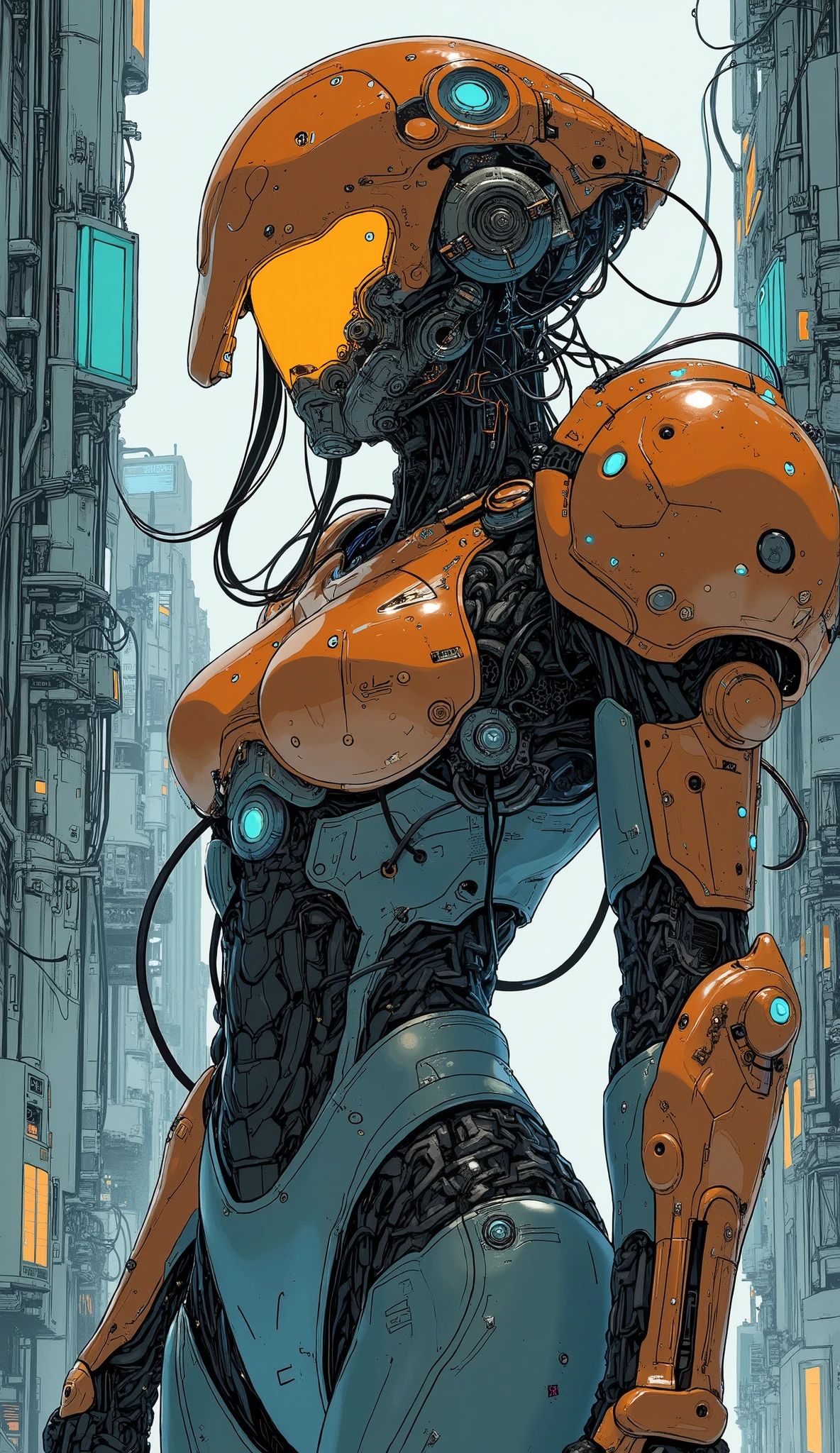 a woman with a very large breast and a very long torso, 3 d neon art of a womens body, fractal veins. cyborg, female anatomy, cybernetic body, humanoid woman, gynoid body, feminine anatomy, intricate transhuman, female body elements, cyborg woman, cyborg body, female body, intricate body, female cyborg , fantasy style 8 k octane render