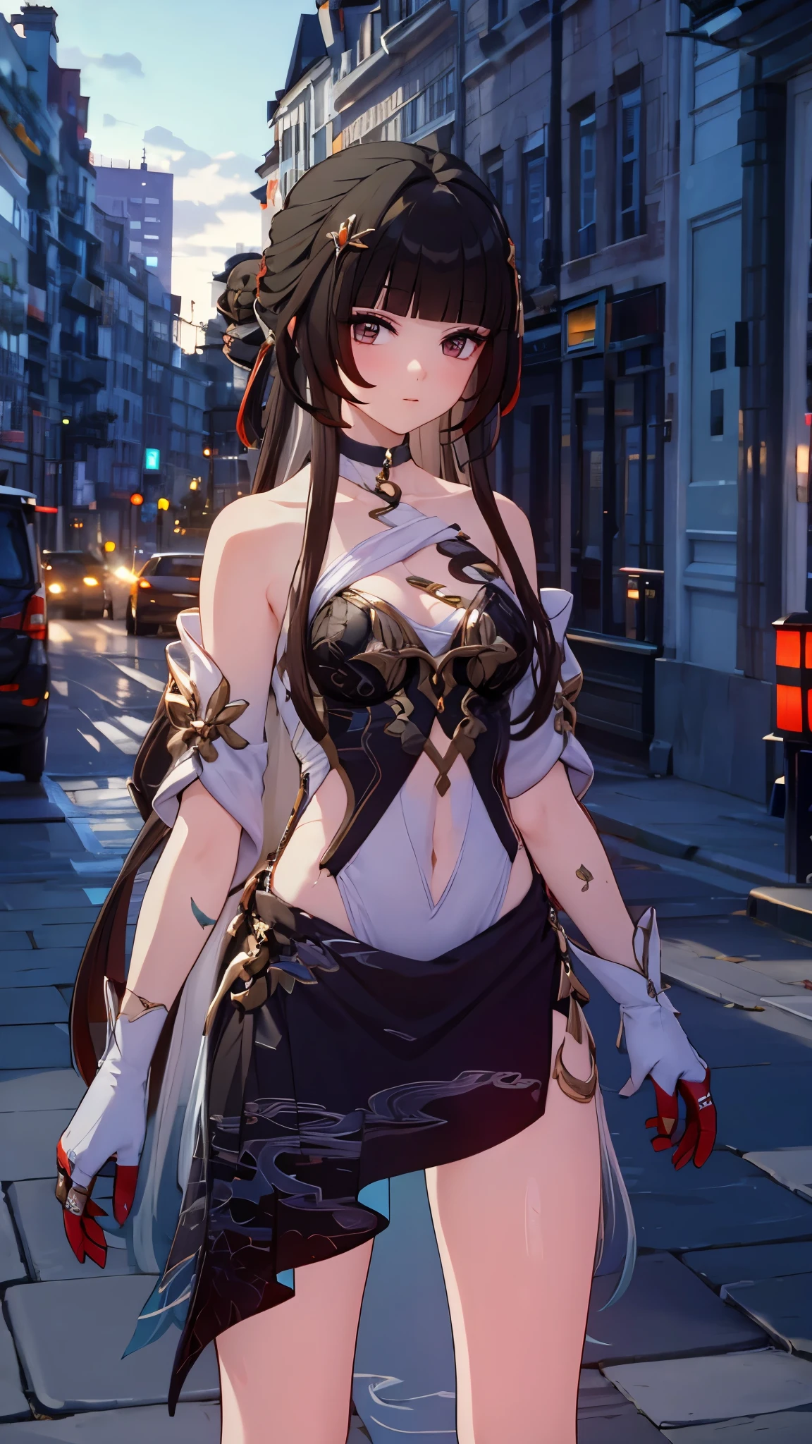 Realistic photos, Focus distance 10mm, Red and white, A big smile, Beautiful girl, Realistic photos, Focus distance 10mmで撮影, masterpiece, 最high quality, high quality, Very detailed CG 8k wallpaper unit, Award-winning photography,  Depth of written boundary, High resolution, bloom, chromatic aberration, Realistic, Very detailed, Art Station Trends, CGsociety Trends, Complex, High detail, dramatic, Art on the go, volumetric lighting, A beautiful girl who is the personification of blueberry cheesecake。An elegant figure with blueberry-colored hair and a cream dress