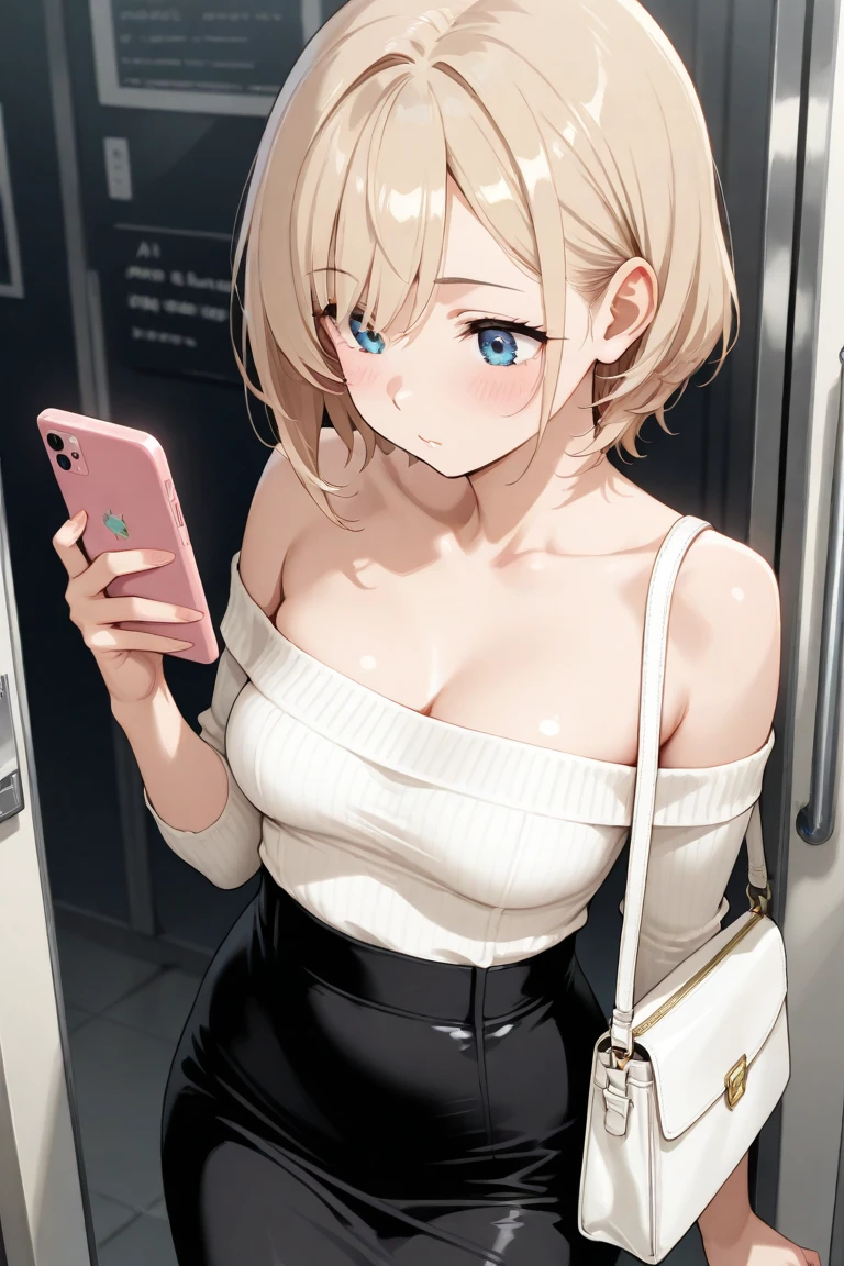 extremely detailed fine touch, natural light, sun light, light rays, dappled light, reflection, shadows, ray tracing, masterpiece, best quality, highly detailed,
<lora:himeko:0.6> himeko, 1girl, short hair, brown eyes, large breasts, hair ornament, blonde hair, bangs, hairclip, looking at viewer, 1girl, bangs, bare shoulders, black shorts, blonde hair, breasts, cellphone, choker, cleavage, collarbone, earrings, eyebrows visible through hair, holding, holding phone, iphone, jewelry, large breasts, long sleeves, looking at phone, mask, midriff, mouth mask, nail polish, navel, off-shoulder shirt, off shoulder, phone, selfie, shirt, short hair, short shorts, shorts, smartphone, solo, surgical mask, white background
