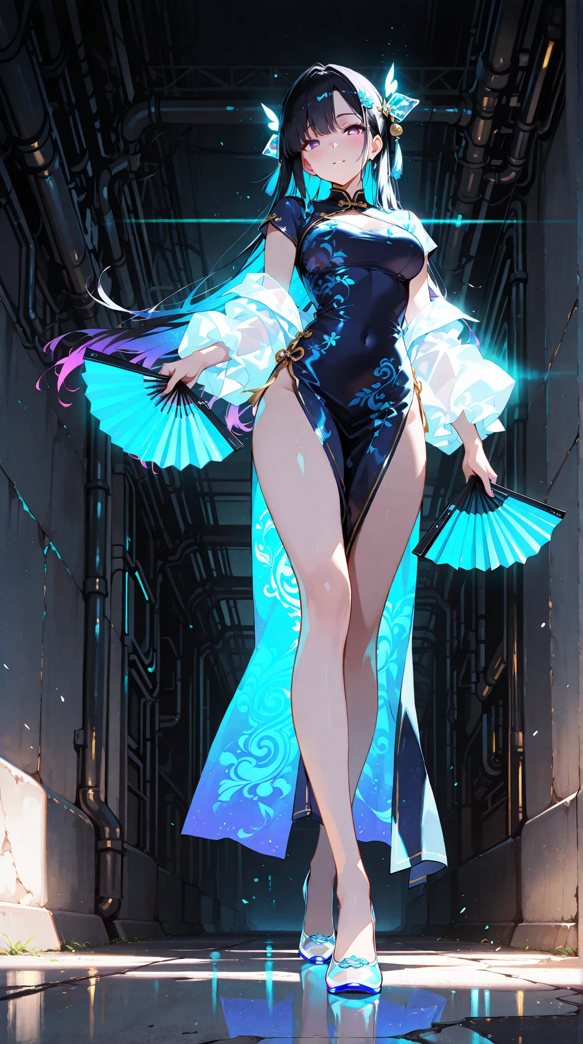 (RAW photo:1.2, photorealistic:1.3), masterpiece:1.4, best quality:1.3, Highest details:1.3, beautiful and aesthetic, extremely detailed CG unity 8k wallpaper,( vibrant colors:1.1), high resolution, (see-through:2.0) bikini dress and a bow tie, anime visual of a cute girl, official character art, anime girl, official art, single character full body, anime full body illustration, full body portrait of a short!, female anime character, as an anime character, a-1 pictures, full body with costume, rei hiroe, anime best girl, blond bob hair, on the stage, dynamic pose, dancing, smile, stained panties, pee stained panties, panties, having a microphone