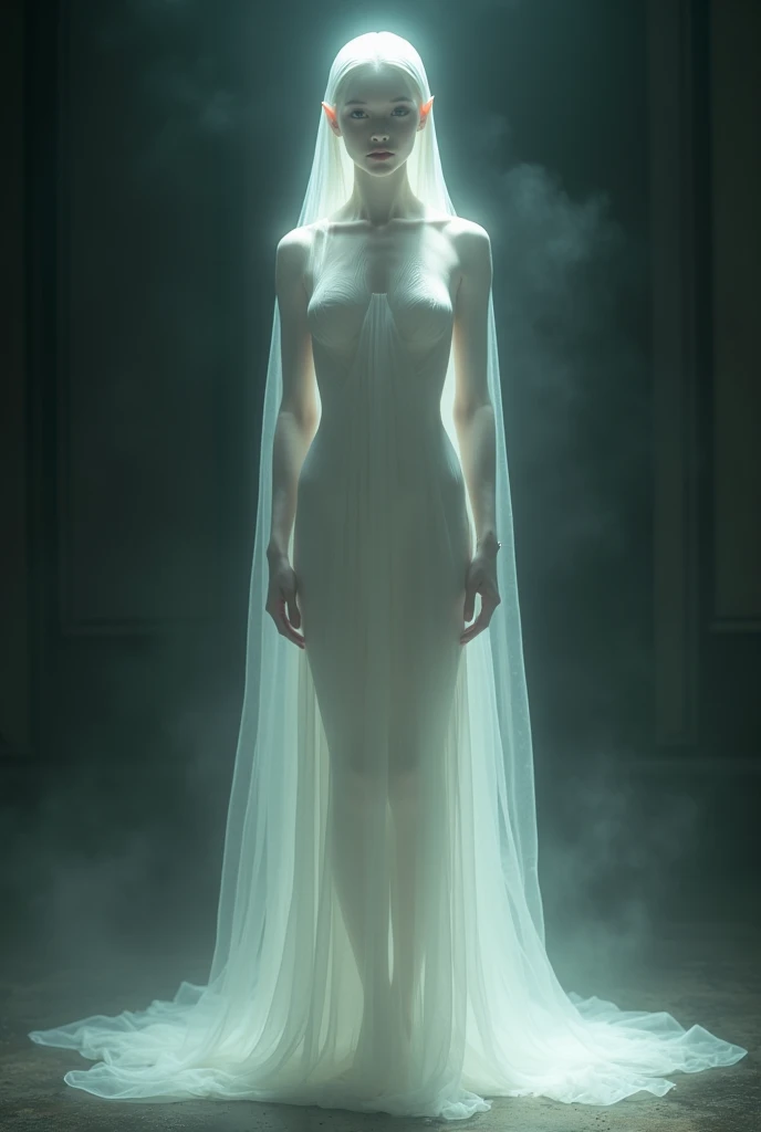An image that tells an elegant ghost cartoon 