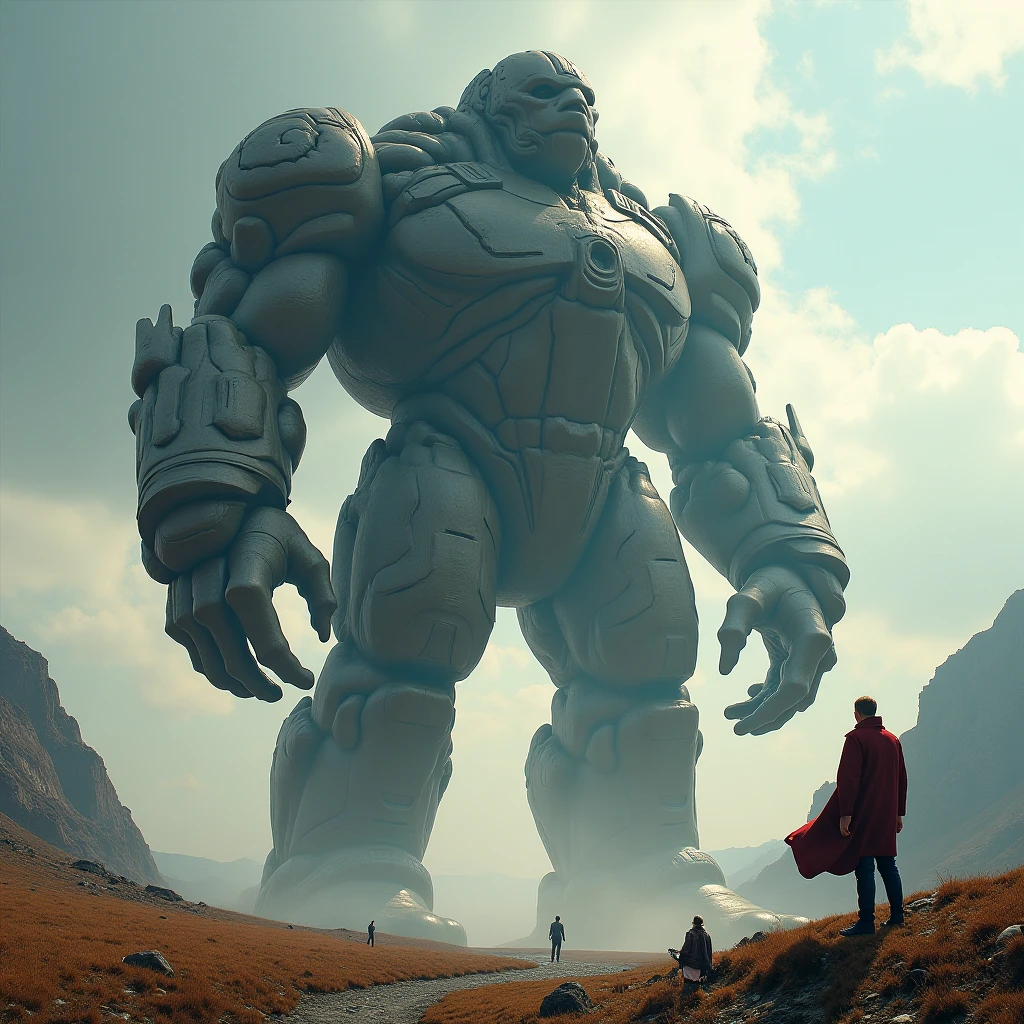 toguro 1 golem de metal grande forte ((((lutando)))) com 1 Ent de cegoia gigante em yellowstone park