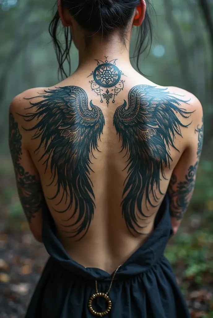 (best quality,4k,8k, highres, masterpiece:1.2), ultra-detailed, realistic, photo of back tattoo, close up of Godzilla face, woman's back, detailed intricate, flash photography, dark nightclub, high saturation, bold colors, dramatic lighting