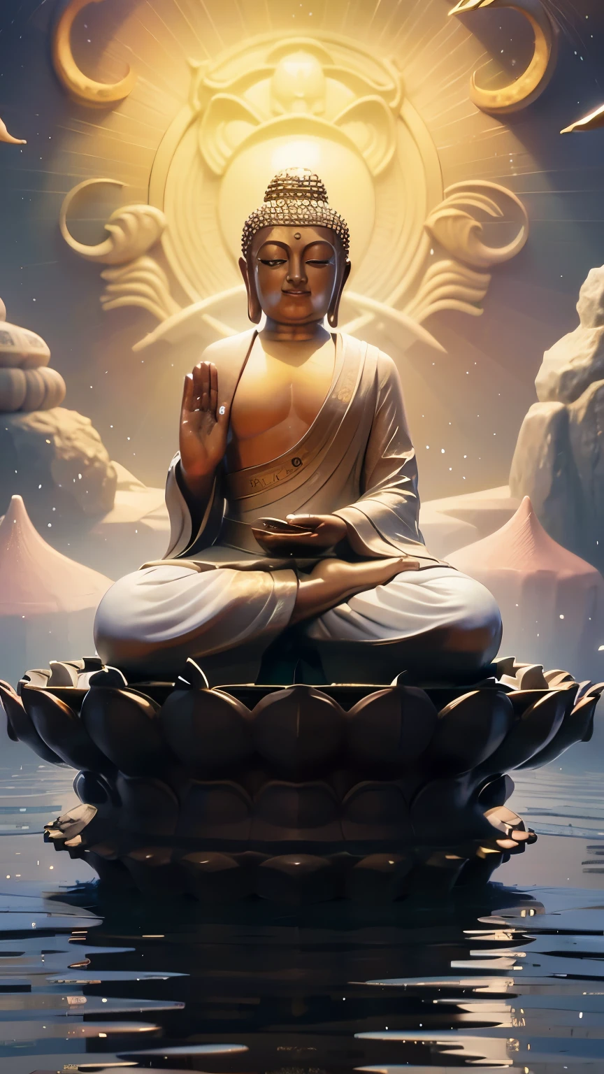 Buddha sitting on lotus picture, Central Plains Universe, Popular topics on cgstation, Chinese Ghost Festival, Avalokitesvara of the southern seas, 1128x191 resolution, Avalokitesvara, 千 葉 雄 大,