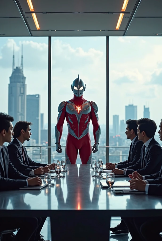 Ultraman is in a meeting