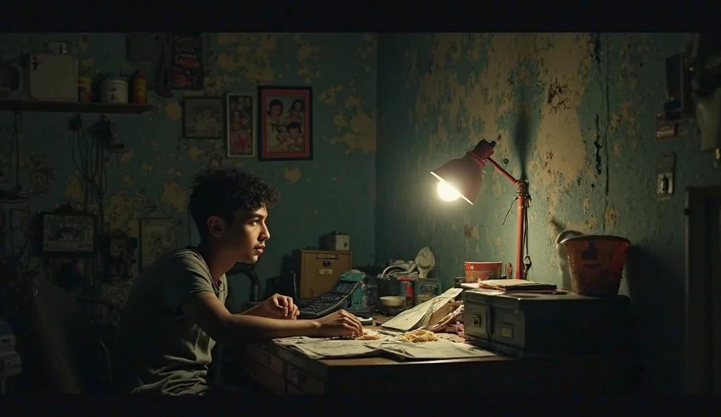 A boy indian brown boy has an idea and writing in the wall of a toilet 