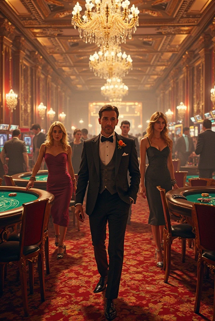 Golden Globe，gold，Dollar，chips，casino，The spectacle is spectacular，4D model，Domineering，(International film visual style)，The image quality is clear and detailed，high resolution，High Fidelity