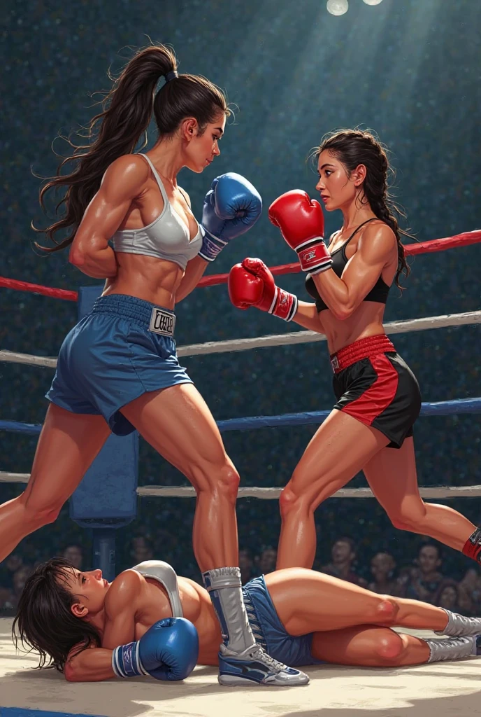 Girls boxer girls boxing boxer ko boxer patkati hai comic book image cartoon