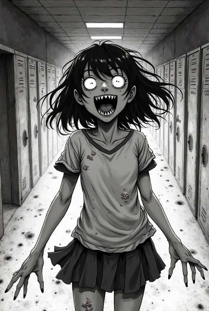 army military, (anime), bizarre scenario, Junji Ito, Yusuke Murata, black and white, 8k, anime, horror
