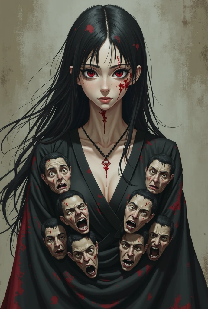 Big horde of beautiful zombie women
