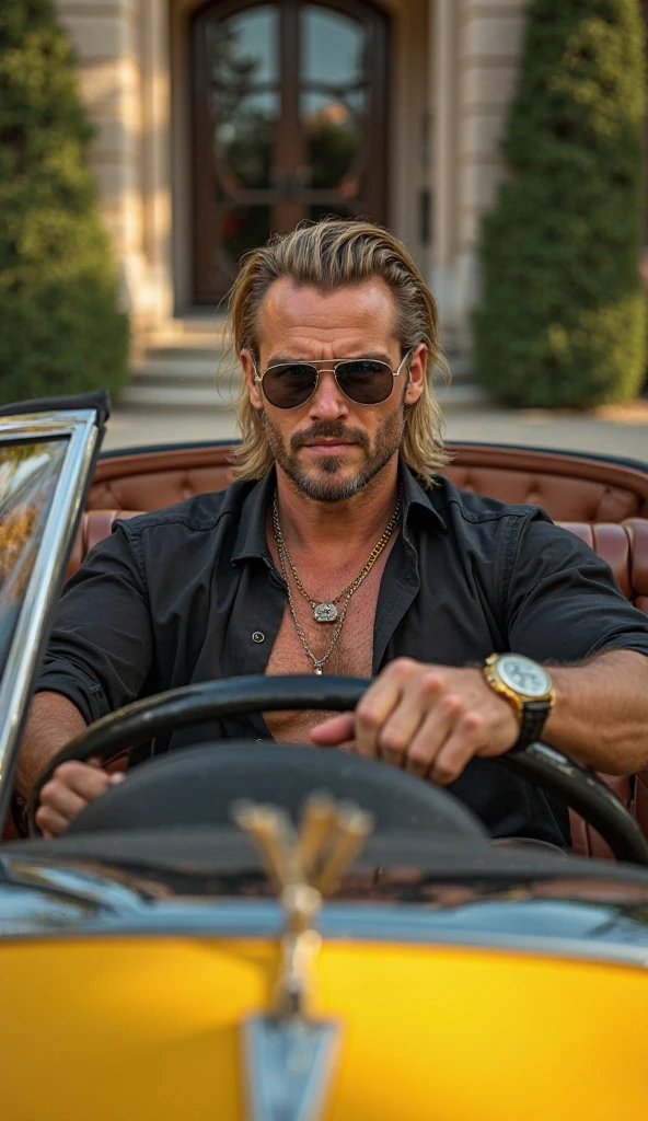 A photo of the user relaxing in a luxurious spa with a drink in hand,original,Donald Trump is looking crazy good, handsome ass bro, always in a black car. Has drip. Diamond chains. Gold crown.