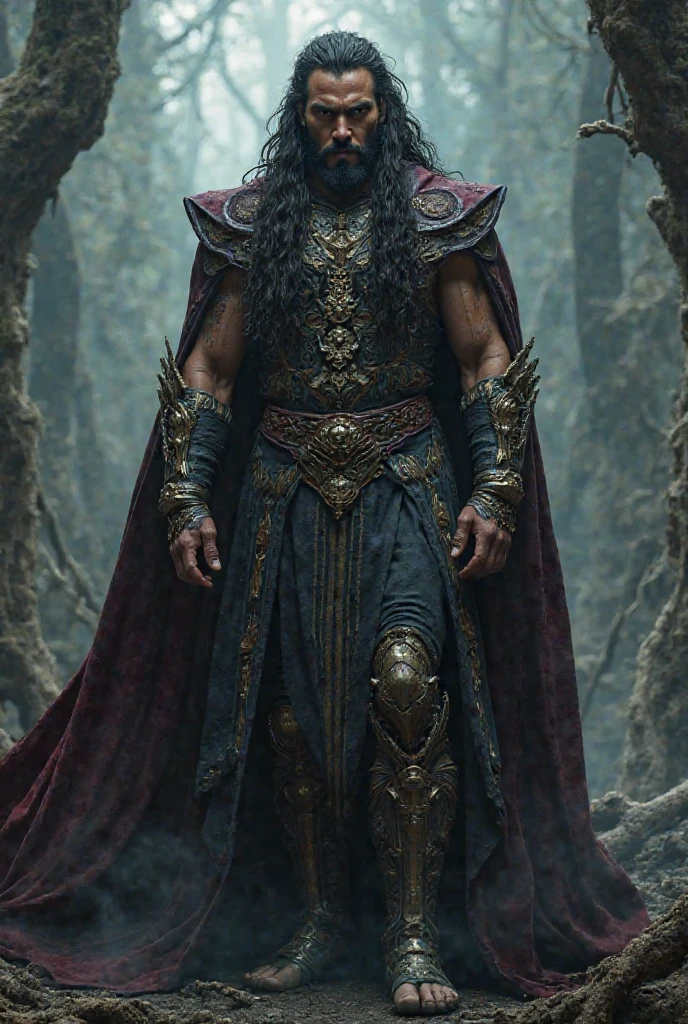 man , dark eyes, full size body
