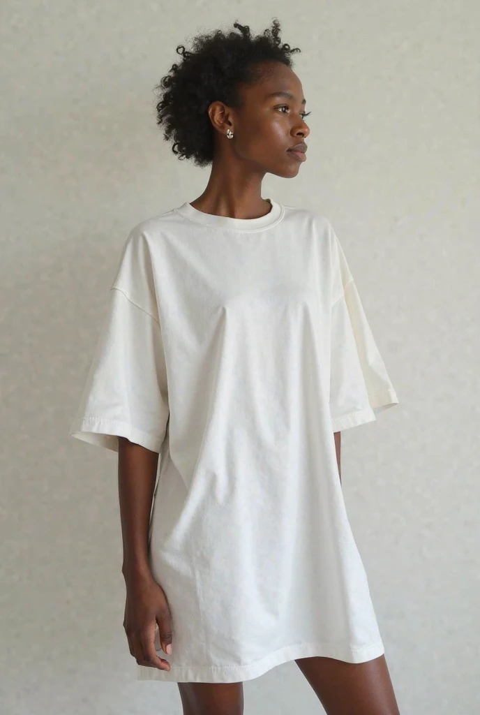 Amira, 1girl, solo, ((Black woman)), consistent face and body, ((MILF)), ((30 years old)), (mature), ((slim)), ((Sudanese face)), (Sudanese nose), (Sudanese lips), short hair, upper body and upper legs, (background: Tazekka National Park), BREAK, (wearing stylish white lightweight, long-sleeve, and loose-fitting.)