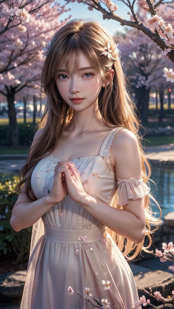 Dorothy from “The Wizard of Oz” embarks on an adventure in a real countryside. Her surprised expression, the shine of the basket she holds, and the landscape of the countryside behind her are impressive. 8K , HD, highly detailed, realistic, photography, photo realism --ar 9:16 -- at 6.0 --s 750,,19 years old, alone, Long Hair, View your viewers, Blonde, Brown eyes, gem, whole body, Realistic, Sexy、Big Breasts 、stockings、clip on earrings,pendant,bracelet,embarrassed,blush,princess dress