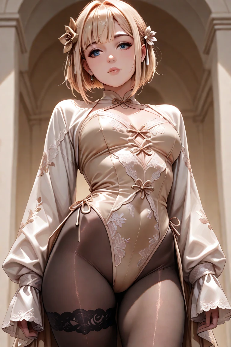 ((masterpiece:1.2, best quality)), realistic, 1girl, solo, blood, male focus, looking at viewer, artoria pendragon \(fate\), black (((suit))), black (((pant suit))), (((ponytail))), (((black gloves))), aurora, night, stars (sky), sky, night sky, starry sky, holding Magic Sword, Dark Clouds, all nude,full nude,Small Bust,Small hips,Small waist,Realistic live-action face only,Beautiful underwear,Beautiful nipples,Beautiful slim body,A beautiful girl,Thin legs,Thin thighs,Slim figure,Night,The belly button and the surrounding area are exposed,Very thin,Small breasts,Flat Chest, model shot, (Impressionism: 1.4), (Tarot: 1.3), Alphonse Mucha, BREAK