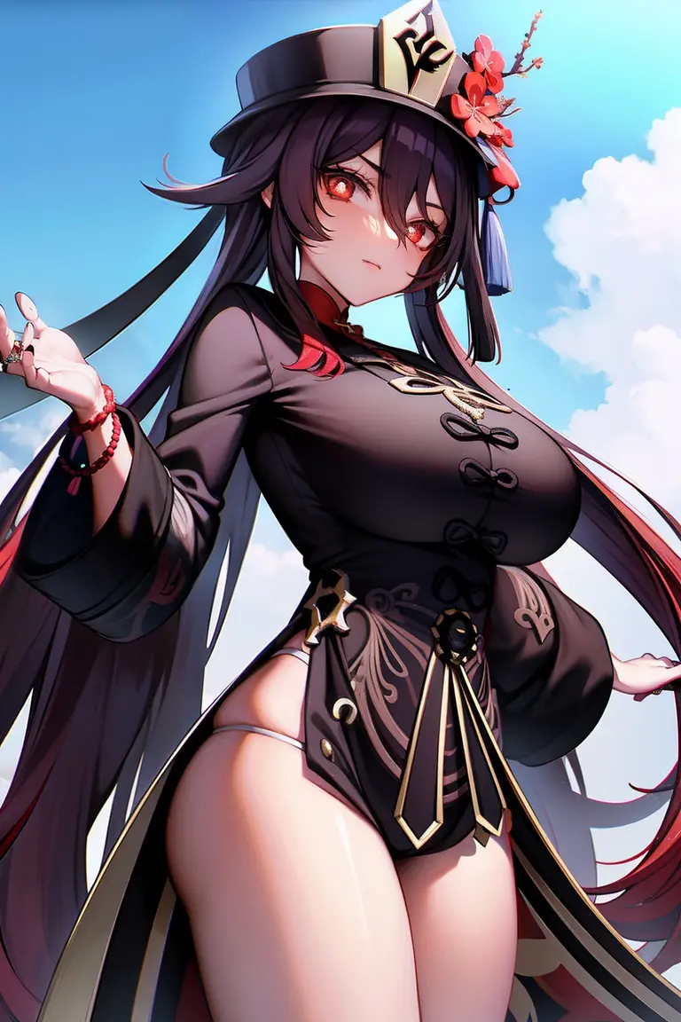 masterpiece, top-quality, high_resolution, fine detailed, highly detailed and beautiful, Distinct_image, 1 rapariga, 独奏, , A dark-haired, red eyes, (huge-breasted), (tits out),(Sister Costumes),(veils), chies,Monastic uniforms,long slit,(thighhigh),((Red Moon)),Full body,Arms behind your head, , {Spread legs}, archaeology, Crab crotch