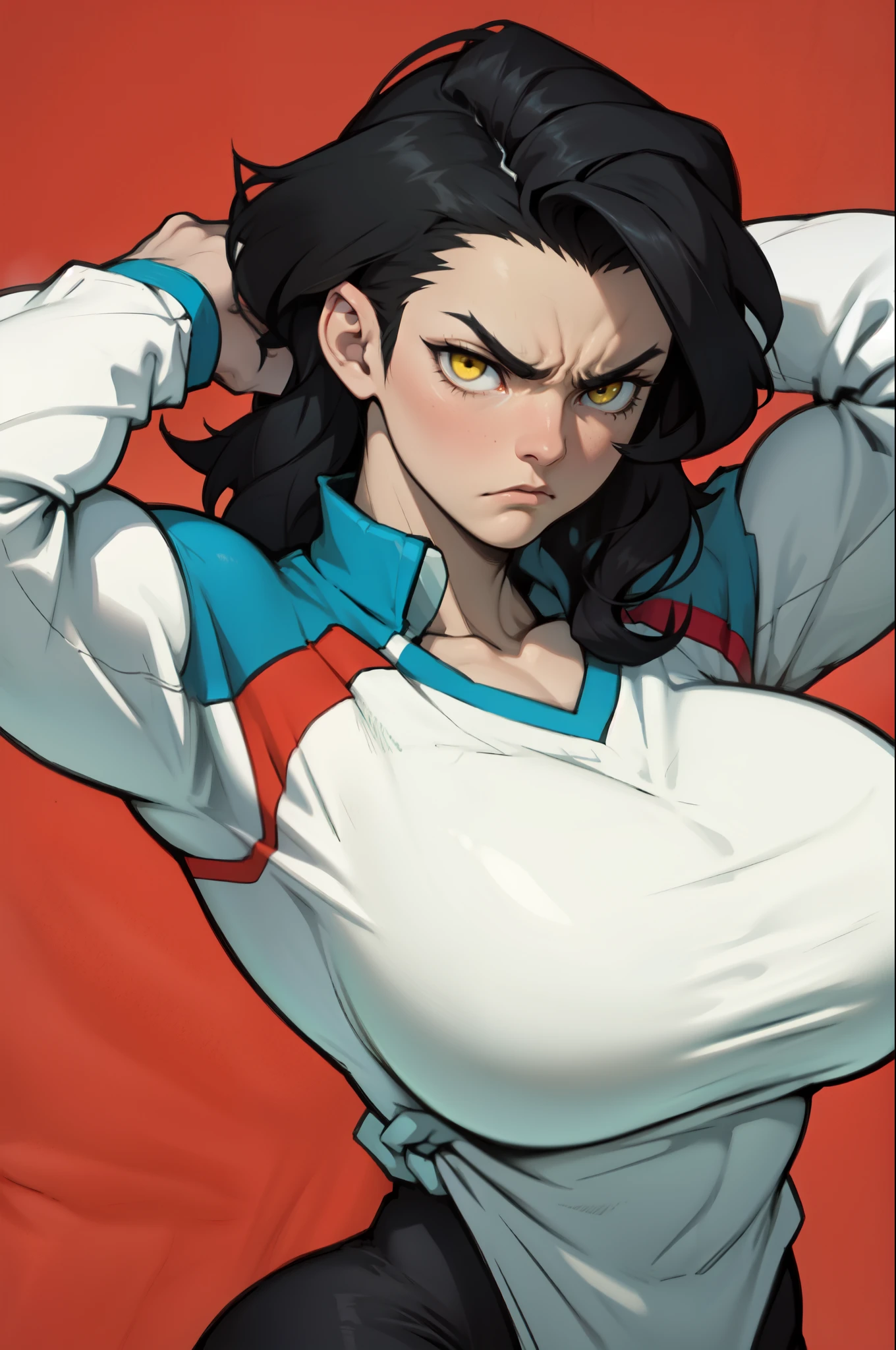 girl muscles large breasts black hair yellow eyes disappointed disappointed disappointed disappointed