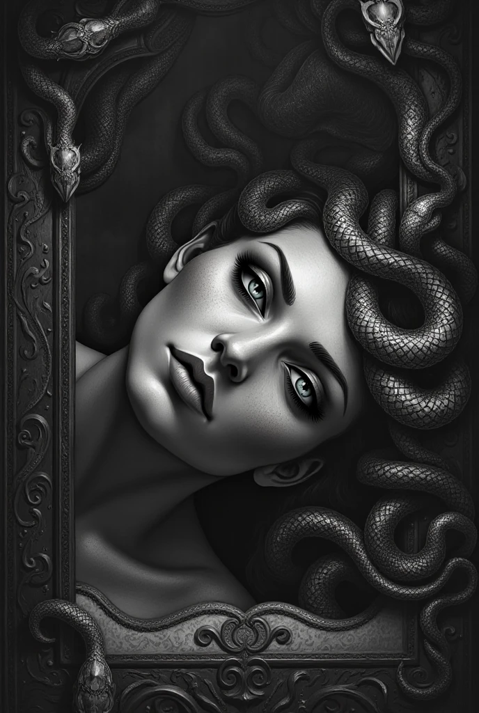 (extremadamente detallado, obra maestra, La mejor calidad), Estilo oscuro, intense illumination, rostro con arrugas, mujer crucificada, tentacle, monstruoso, interior de una piscina de agua verdosa, imagen submarina, alien con Colmillos finos. manchas de tinta. Rococo composition. Luz de caravaggio