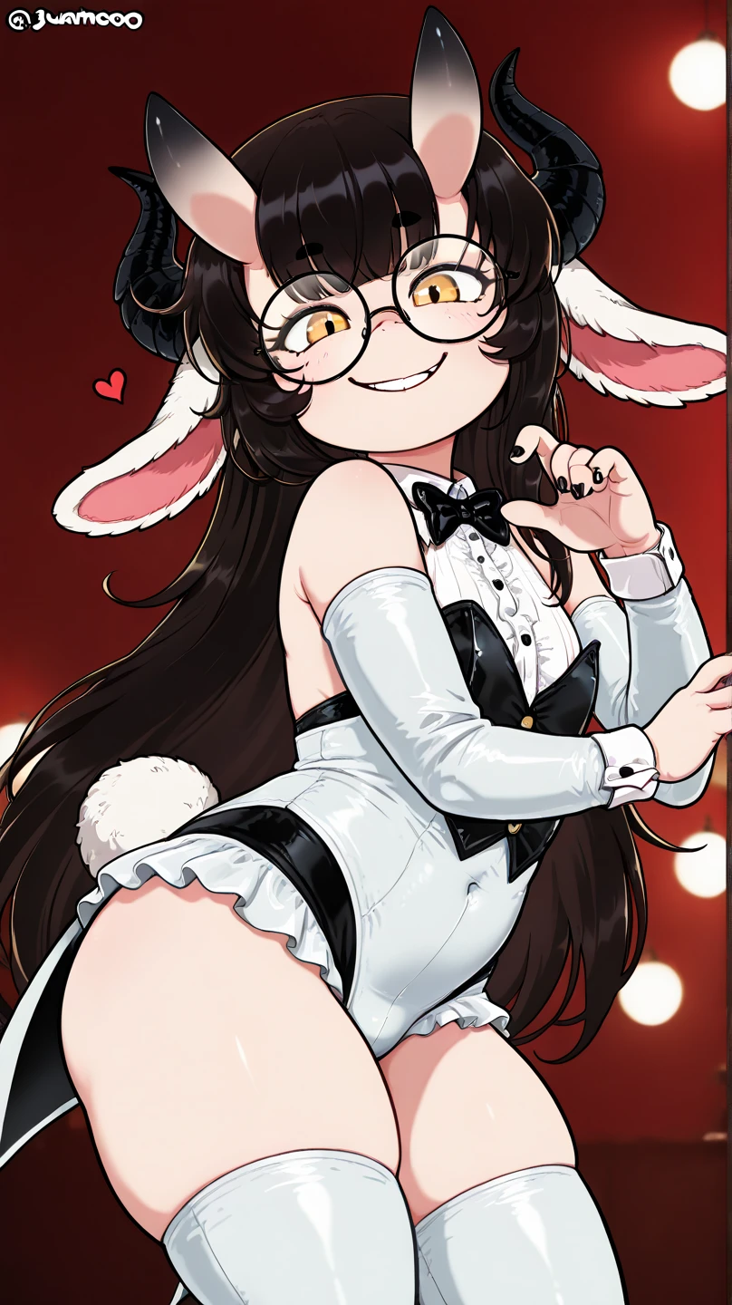 Furry dragon, mic, fluffly, white coat, detailed coat, black eyes, god of eyes, black witch hat with gray bow, hair all over belly and thigh, work of art, detailded, (fur covering the belly and thigh, (VOLUMOUS WHITE FUR ON THE NECK), white dragon syrup, furry kemono, wearing glasses without rounded lenses, cute thighs, shiny thigh, detailed coat, gray striped silk socks, and black, black and gray striped silk gloves, Cute pose