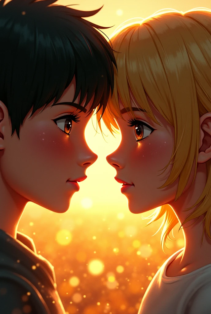 schoolboy kisses cute girl, UHD, textured skin, best quality, super detail, highres, HD, 1080P, 8k, 4K, high quality, high details, anatomically correct, ccurate, award winning