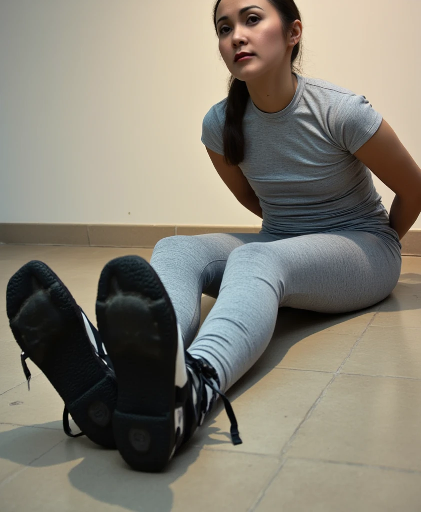 (masterpiece), best quality, expressive eyes, perfect face, giantess woman growing too tall for the room she is in, room is too small, can’t fit through the door, tight pants, peeing herself, peeing her pants, wetting herself