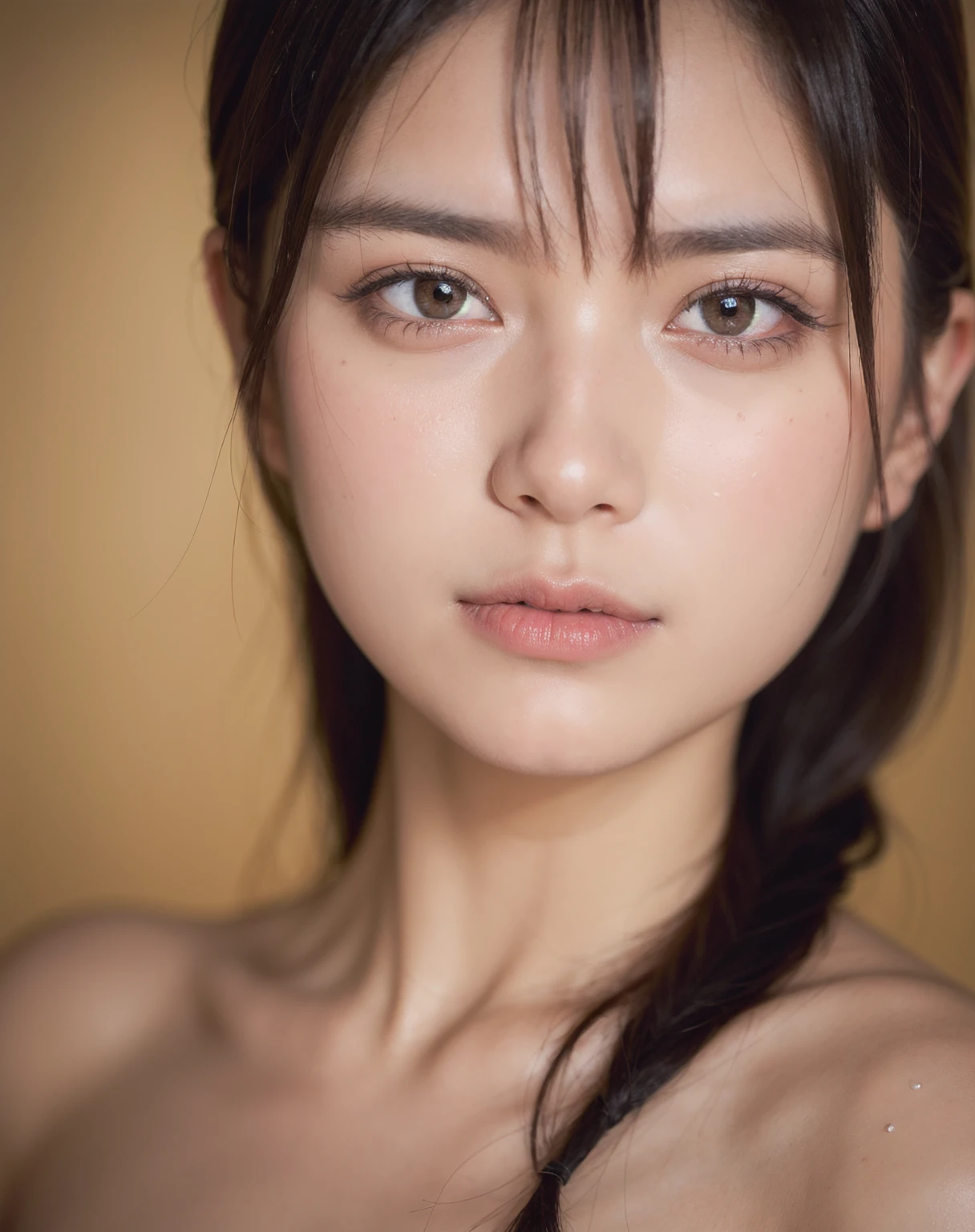 Model actress、One Woman、cool、Japanese and half European、Close-up of face、30 generation beauty、Realistic Skin、yukata