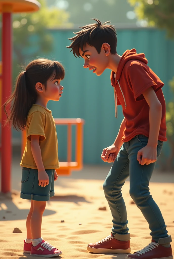 A child hitting another child