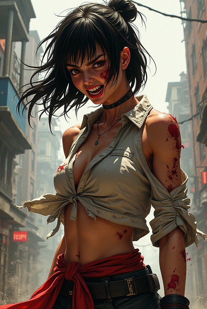 Ada Wong injured with harpoon