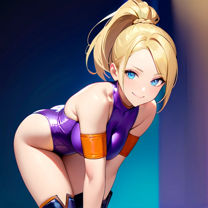 ((Masterpiece)), ((Best Quality)), (Detailed face:1.2), (Detailed eyes:1.2), (Detailed pupils:1.2), (Agile figure:1.2), Ultra High Resolution, HDR, absurderes, 8K, (1 girl), intricate details, ultra-detailed, dramatic lighting, solo, 1girl, 22 years old, short blonde hair, blue eyes, shiny purple leotard, she's a gymnast, gorgeous girl, gorgeous body, calm smile, stretching, arched back, dynamic pose, daytime ambiance, lens flare, expressive eyes, lively atmosphere, joyful expression, impeccable makeup, glossy lips, twinkling eyes, sunlit scene, whimsical feeling, standing,