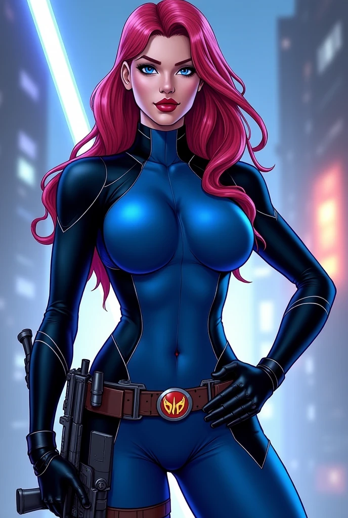 Kari Wuhrer, cyberpunk corset