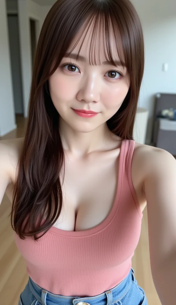 (Masterpiece, best resolution: 1.2), ((illustration), (extremely detailed), (best illustration),((1girl)),(gym set wear), (gym room), (((far shoot:1:1))), (((front shoot))),(best quality), (super detailed), (masterpiece), (detailed face), realistic 1 girl with a perfect figure, asians girl, chinese girl, full body, light make up, white top, eyes look front, small eyes, double eyelid, long curly hair, (((full body))), ((wide shot)) ,smile, ((body facing front)) , body facing viewer, ((1 girl)), ((solo)), ((standing shoot))