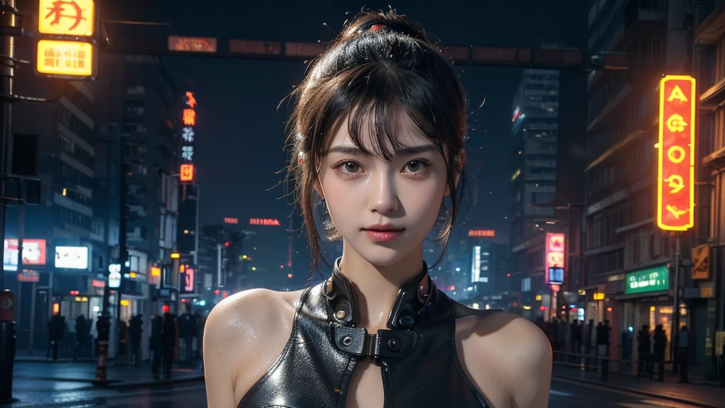 Analog Style, High resolution, (((masterpiece))), coal miner, woman, (sexy:0.9), dirty, cyber punk, Futuristic, Science fiction, Very detailed, short hair, Award-winning movie posters, (((Realistic)))、A little slender