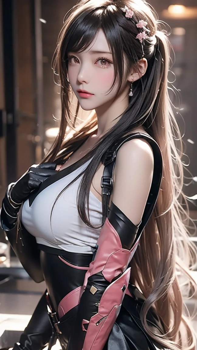 girl with long black hair sitting on a motorcycle, extremely detailed artgerm, seductive tifa lockhart portrait, tifa lockhart portrait, portrait of tifa lockhart, artgerm. high detail, artgerm detailed, digital art, artgerm. illustration, style artgerm, detailed digital art, digital illustration