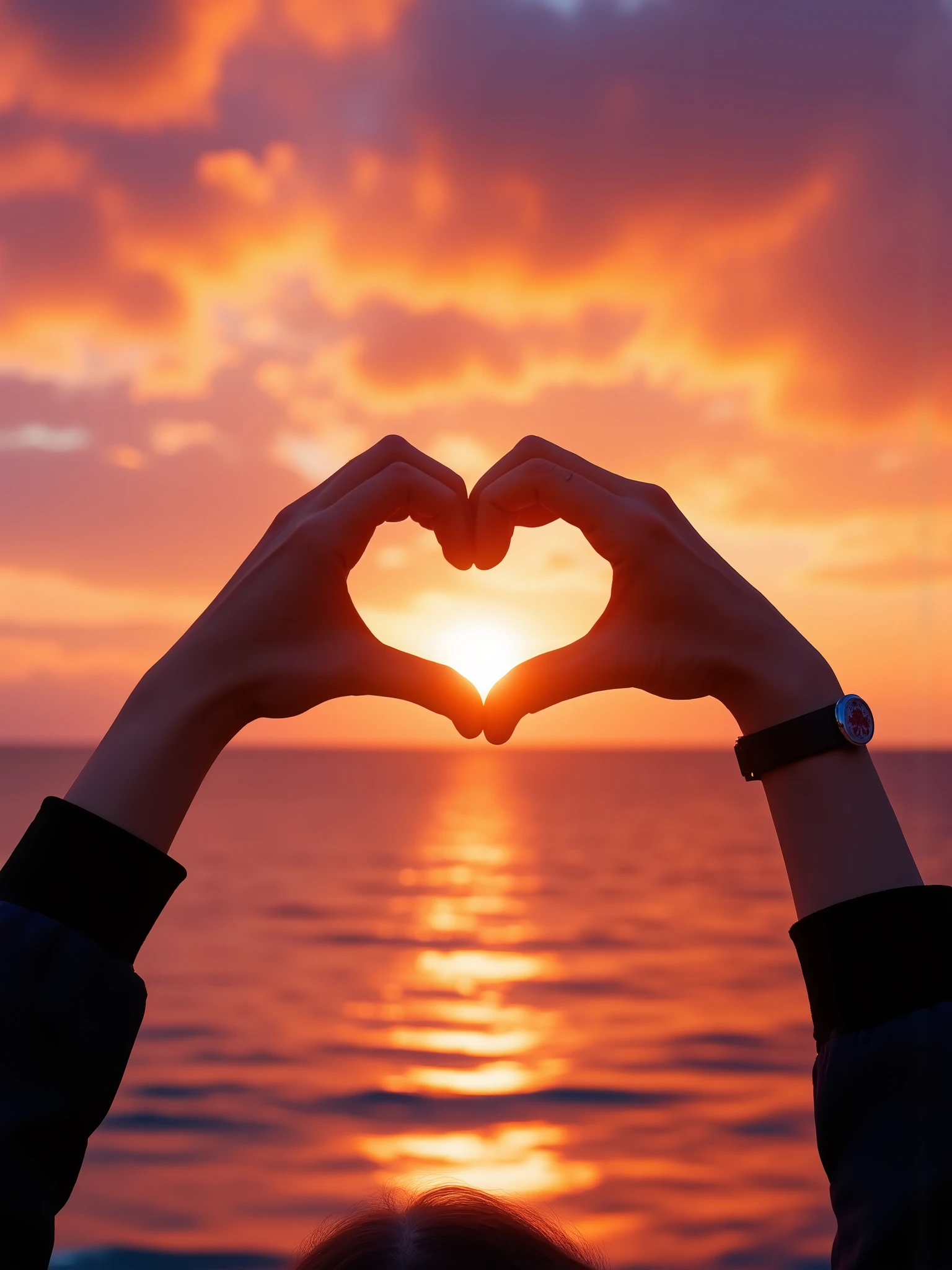 Someone makes a heart shape with their hands at sunset., love은 모든 것의 시작이다, love은 모든 것의 시작입니다, peace와 love, with sunset , Beautiful romantic sunset, love, peace, And unity, uploads, romantic on the sheet!, And the sun was shining brightly, with sunset ,beautiful picture. shot by a professional photographer, Rich Colors , colorful custom casting , glitter , reflection