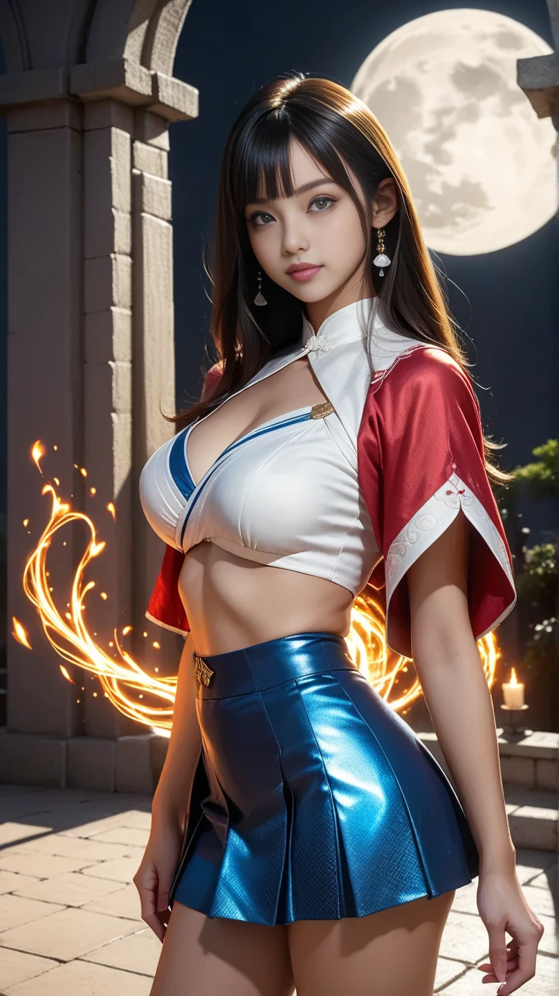 ((best quality)), ((masterpiece)), (detailed), perfect face, ((best quality)), ((masterpiece)), (detailed), perfect face, Big tits, asian girl, dragonball style, beatyful face, energie aura around a girl, goku, dragon ball, orange clothes, power, screaming, energie, super powered, full body, damaged clothes, stocking, energie dragon ball on a hand, looking ahead ,((stocking))