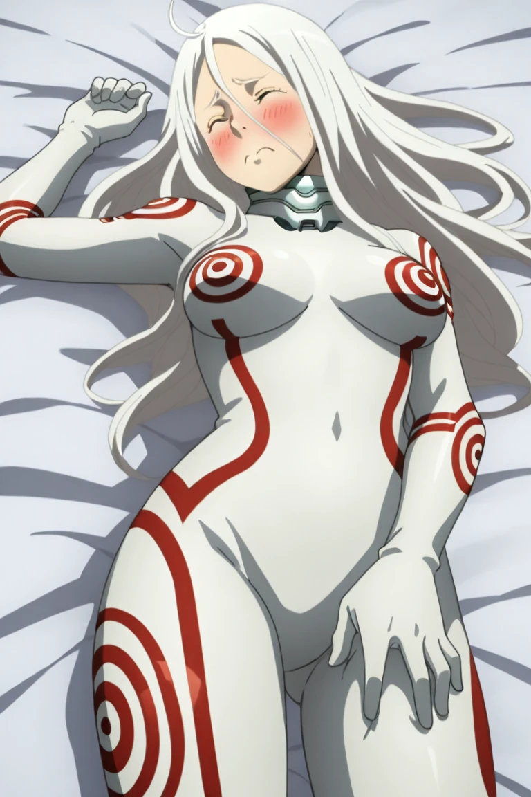 shiro /(deadman_wonderland/), sitting down on the floor, (prison bars:1.1), (inside a prison:1.3), cute, (standing:1.2), (white hair:1.2), (red eyes:1.3), crazy face, crazy eyes, pale skin,
<lora:shiro-dw:1>