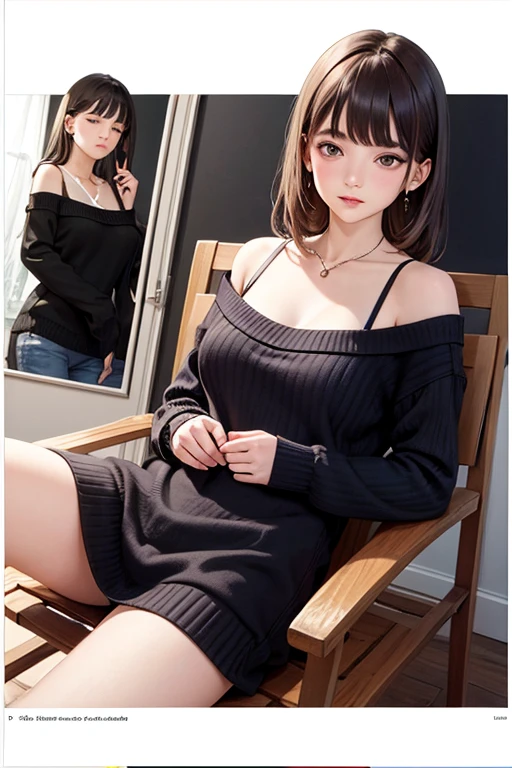 masutepiece, Best Quality, Illustration, Ultra-detailed, finely detail, hight resolution, 8K Wallpaper, Perfect dynamic composition, Beautiful detailed eyes,short bob, mid-chest, Natural Color Lip, Random and sexy poses,Smile,26 years girl、Colossal tits、Examination room、Red High-Neck Sweater: A cozy red sweater with a high neckline, perfect for chilly days. It adds warmth and style to your ensemble. Navy Blue Pencil Skirt: A classic and elegant choice. The pencil skirt typically falls just below the knee, creating a flattering silhouette1. Sheer Stockings: These delicate stockings add a touch of sophistication. They’re lightweight and perfect for pairing with skirts or dresses.doctor coat Blue High-Heeled Shoes: Elevate your look with blue high-heeled shoes. They elongate your legs and add a polished touch. Brown Hair: Your natural hair color complements the overall outfit. It’s versatile and goes well with various styles. White Coat (Like a Doctor): The white coat adds a professional touch, reminiscent of a doctor’s attire. It’s a symbol of authority and expertise.