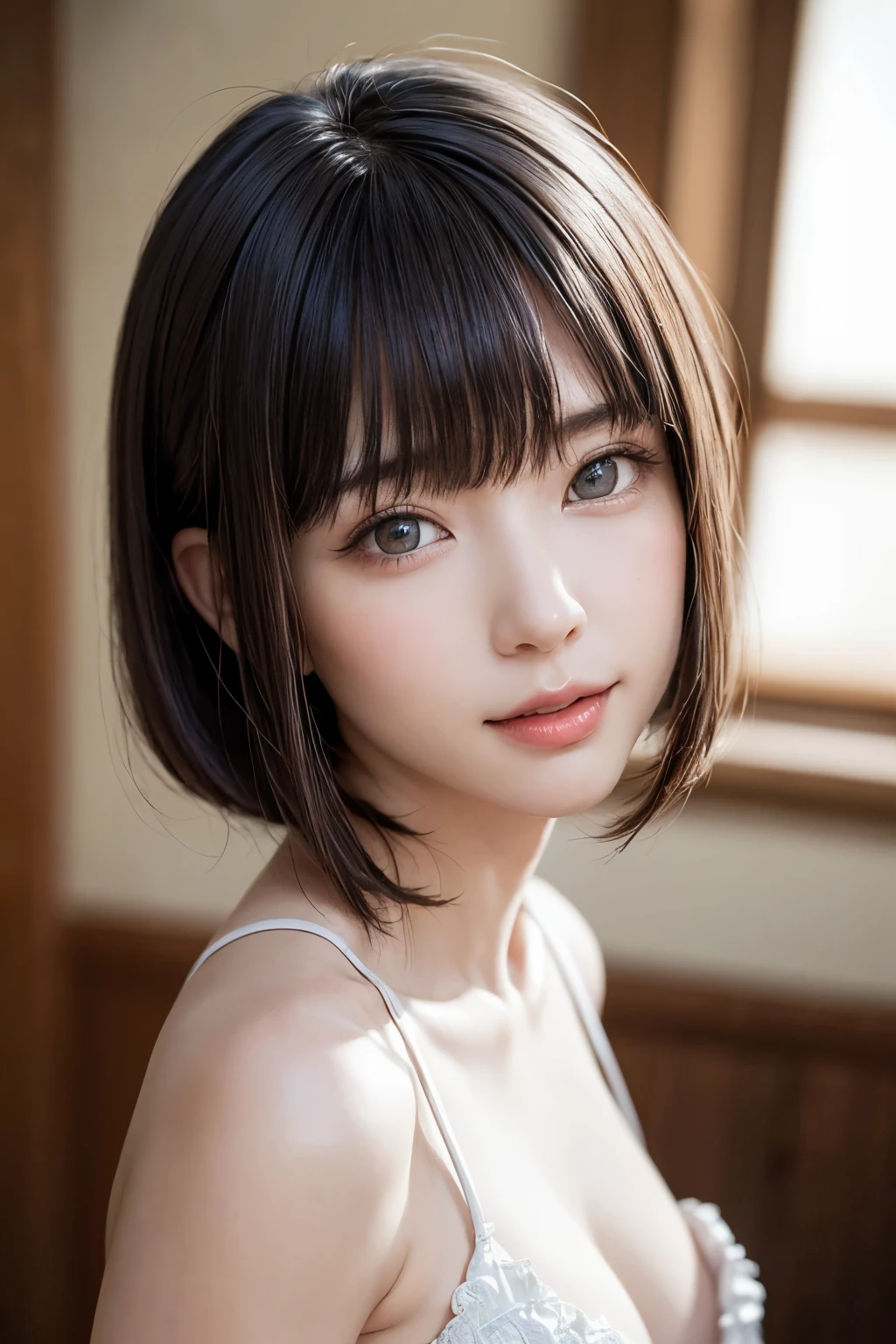 (masterpiece, Highest quality、Realisticに全てを詳細に美しく描画する、Very attractive adult beauty、Add strong highlights to the eyes、Look closely at the camera:1.4、A beautiful woman with mature charm、Ideal body type、Perfect Anatomy、Short Brunette Bob、Shiny Hair、Lip gloss),One Girl, alone, 明るい茶色のShiny Hair,Realistic, Looking at the audience、Please tilt your head a little, Bright colored crystal light blue eyes, 短いShiny Hair、 chestの中央に穴が開いた白いタートルネックの服,chestの真ん中に丸い穴が開いたセクシーな白いタートルネックのニットセーター、とても大きなchestの谷間を見せる、 Beautiful glossy lips, Lip gloss,prohibit, Upper Body、Big eyes、eyelash、Face is a little red、Embarrassing)、((Italian road system in winter))、((Short hair with bangs、Big eyes、Give students a very strong highlight、{Hugeな|big|Hugeなな|Mega} chest:2、とてつもなく大きなchest:2、Gazing at the audience、Very beautiful beauty、Listen carefully、Beautiful glossy lips、beautiful long neck、Laugh a little、Beautiful Teeth、Laughing with your mouth open、Heart-shaped pupils))、28 years old、Very cute supermodel、{Huge|big|Hugeな|Mega} chest:2, chestの谷間:2、大きなchestの谷間を見せつける:2、A very picturesque background、Beautiful out-of-focus background、A wonderful sexiness filled with classy charm、Very attractive and sexy style:2