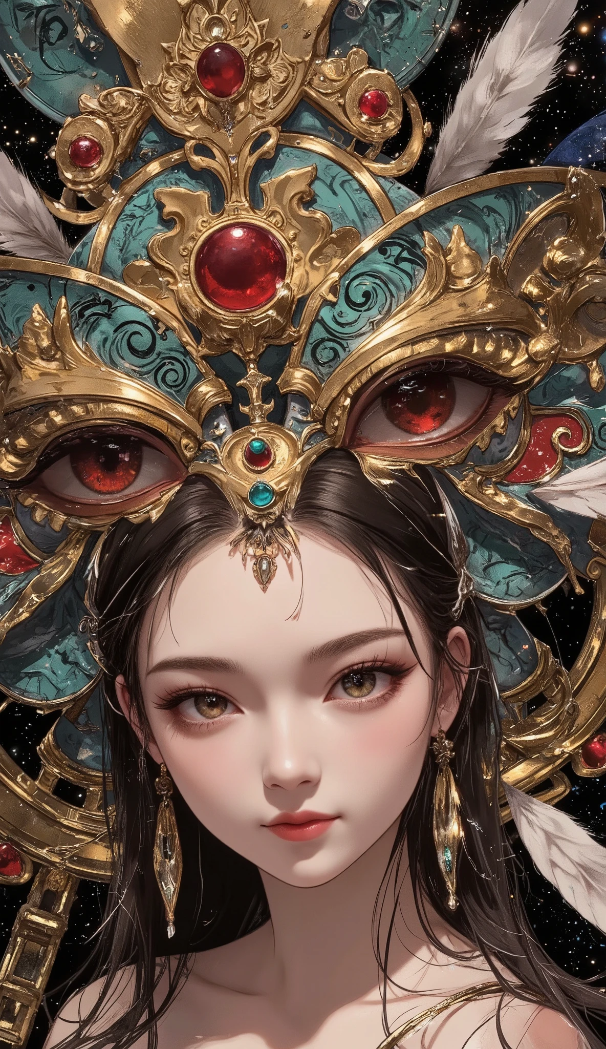 masterpiece, top quality, super res, perfect anatomy, female, Detailed Faces, the five calendars of the Maya civilization will all reach their last day、A disaster is coming to Earth、 fantastic, dramatic, dynamic, absurd, metaphysics 